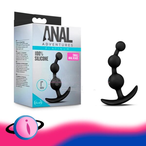 PLATINUM – SMALL ANAL BEADS – BLACK