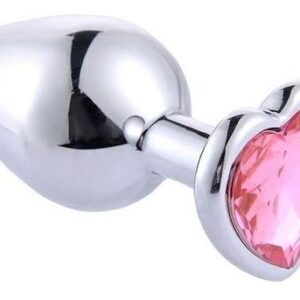Plug metalico con diamante de corazón