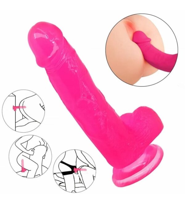 Dildo Silicón con testículos